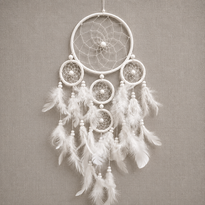 White Multi-Ring Dreamcatcher— Small