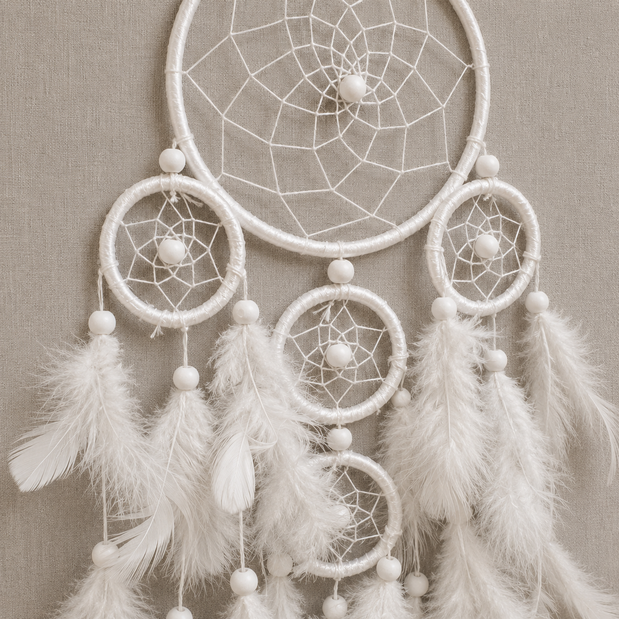 White Multi-Ring Dreamcatcher— Small