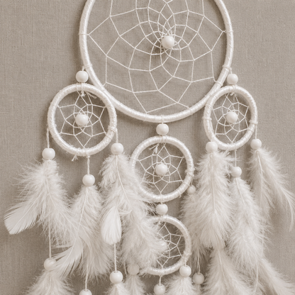 White Multi-Ring Dreamcatcher— Small
