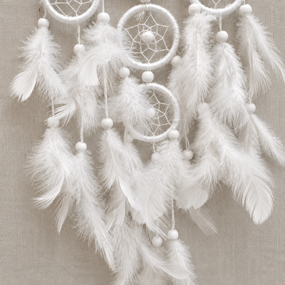 White Multi-Ring Dreamcatcher— Small